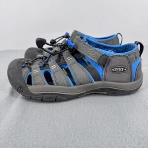 KEEN Newport H2 Kids Sport Sandals Gray Blue Closed Toe Youth US 4 EU 36